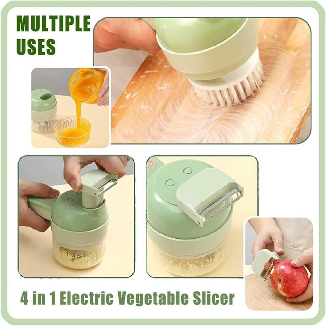 Green Portable Usb Rechargeable Electric Mini Chopper