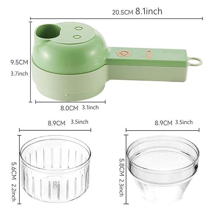 Green Portable Usb Rechargeable Electric Mini Chopper