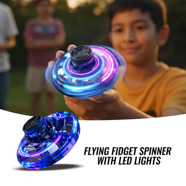Flying Fidget Spinner With LED Lights