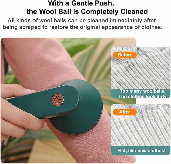 Cordless USB Fabric Shaver – Powerful Lint & Wool Defuzzer