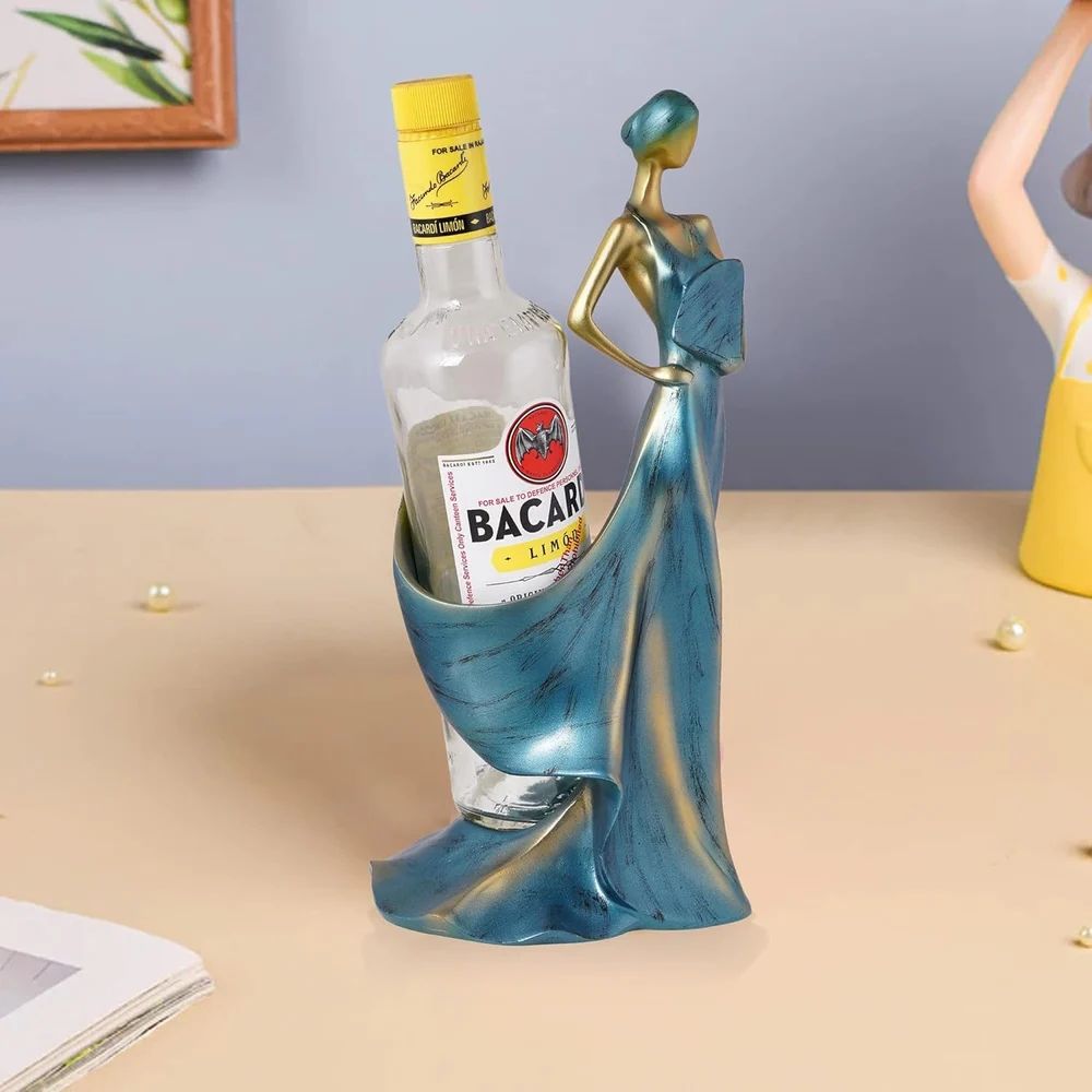 Resin Lady Bottle Holder showpiece for Home Decor & Office Decor